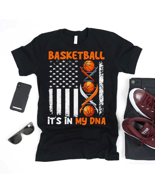Basketball It's In-my Dna Funny Player Coach Team Sport Shirt
