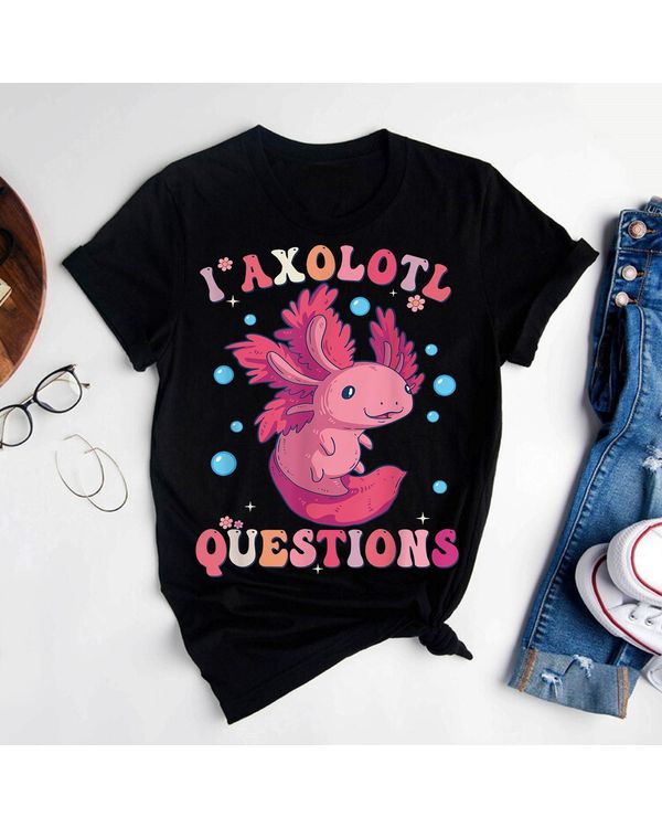 I Axolotl Questions Axolotl Womens Cute Axolotl Retro Shirt